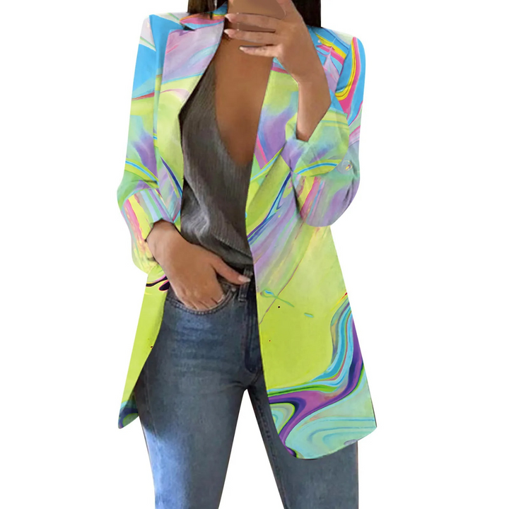 W&W Mode | Patch Aquarell Stil Damen Blazer