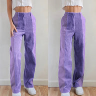 WW | Gerippte Hose mit Hoher Taille