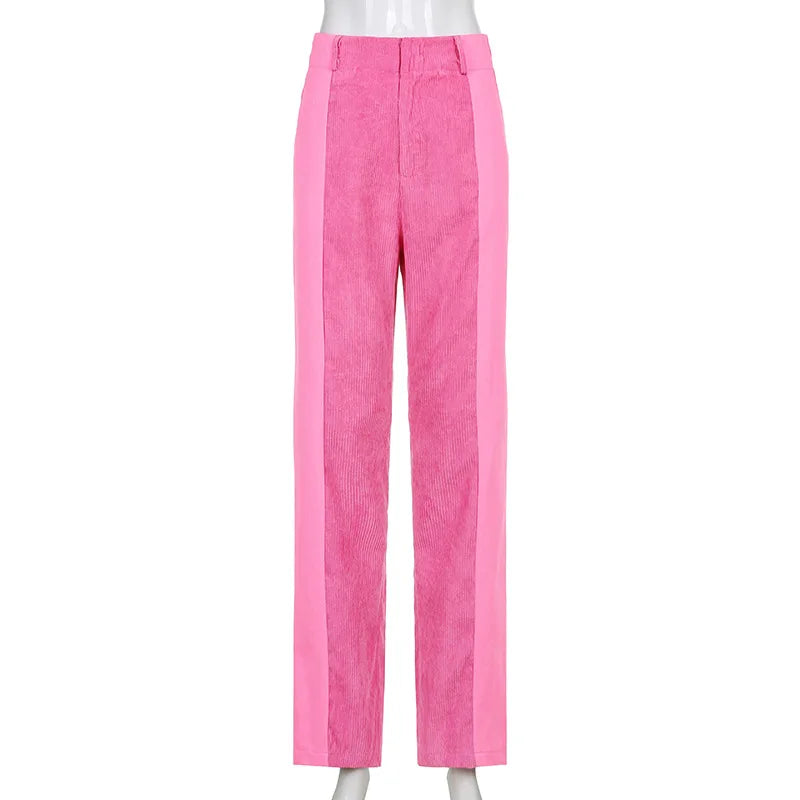 WW | Gerippte Hose mit Hoher Taille