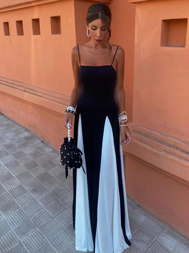 WW Kleid - Schwarz und weiß geteilt - Polyester - Sommer