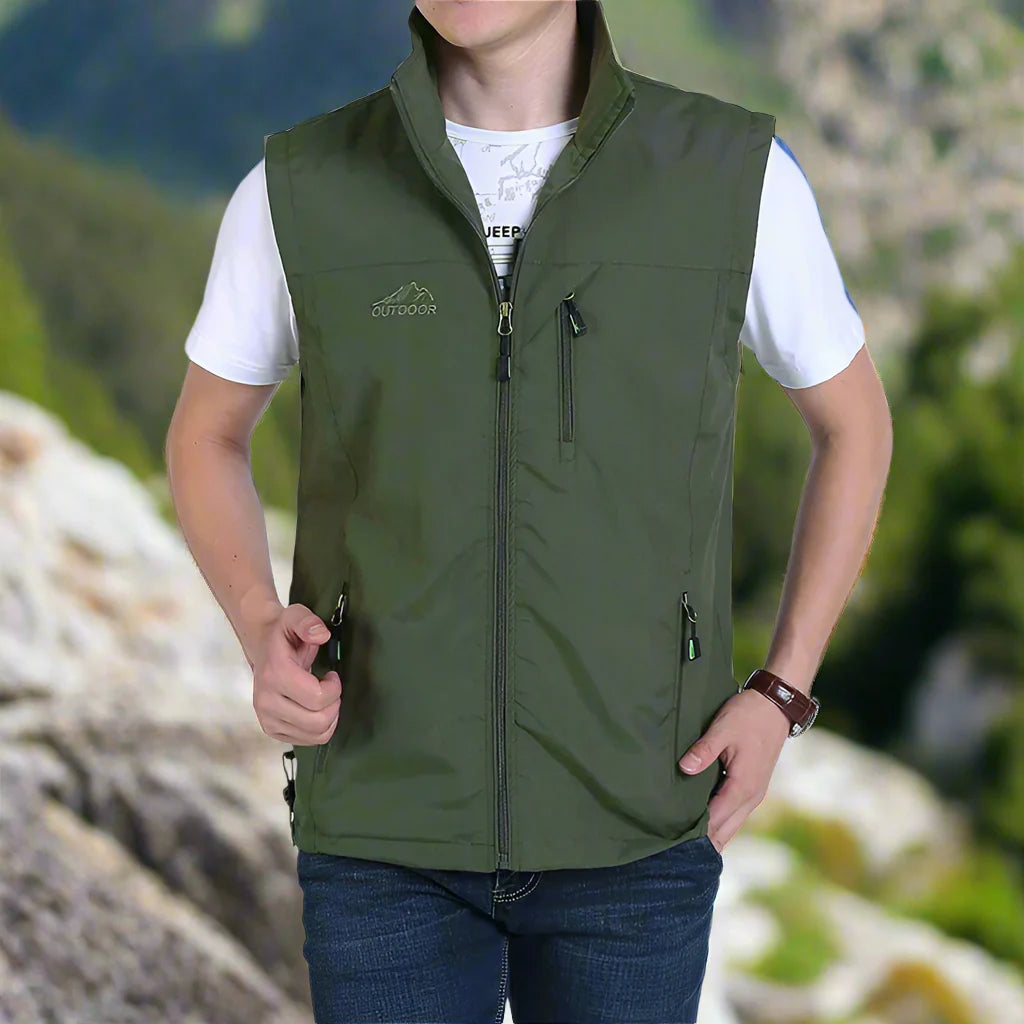 WW | Leichte Multifunktionsweste mit Taschen für Herren für den Outdoor-Einsatz