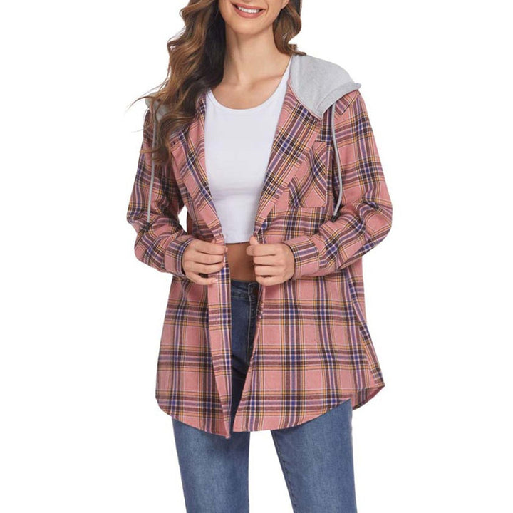 W&W Mode - Elegante Kapuzenjacke mit Karodesign
