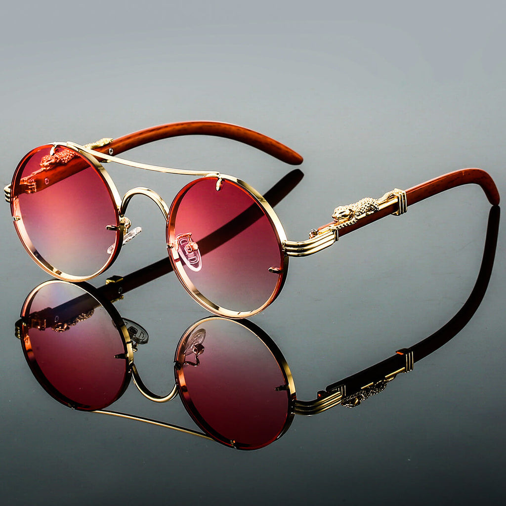 WW | Ovale Retro Sonnenbrille Aus Metall