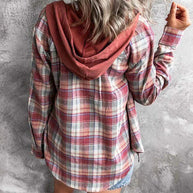 WW Hoodie - Loose Fit - Kordelzug - Button Up Shirt - Damenbekleidung