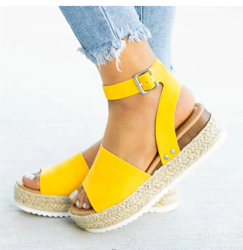 W&W Mode | Sandalen Damen Knöchelriemen Espadrille Schuhe für den Sommer