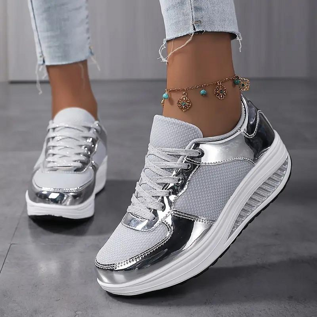 WW | Sneakers, Bequem, Schnürsenkel, Frauenschuhe, Mesh-Sneakers