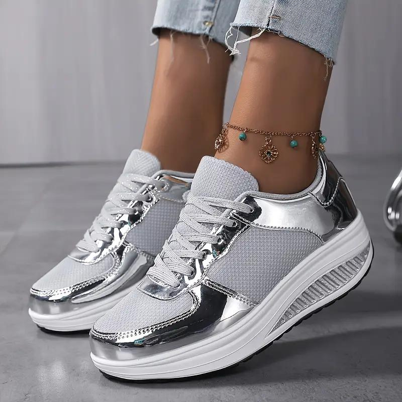 WW | Sneakers, Bequem, Schnürsenkel, Frauenschuhe, Mesh-Sneakers
