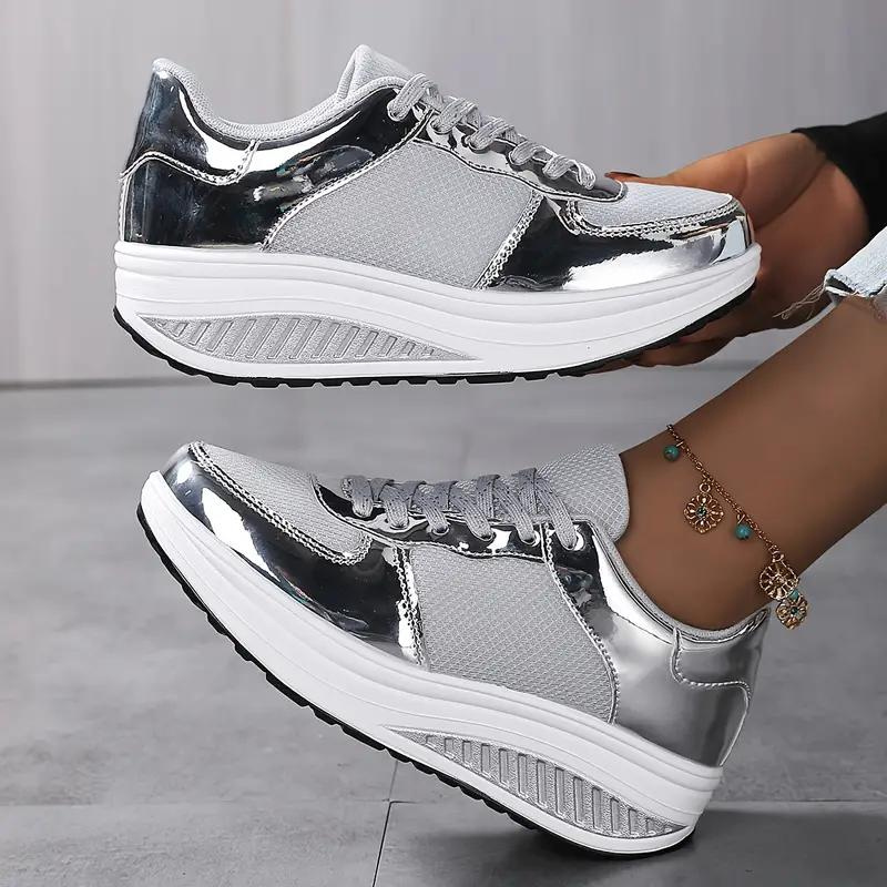WW | Sneakers, Bequem, Schnürsenkel, Frauenschuhe, Mesh-Sneakers