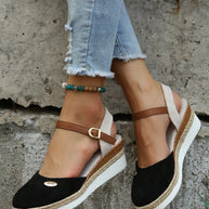 WW | Sandalen Knöchelriemen Orthopädische Espadrilles Damensandalen