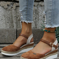 WW | Sandalen Knöchelriemen Orthopädische Espadrilles Damensandalen