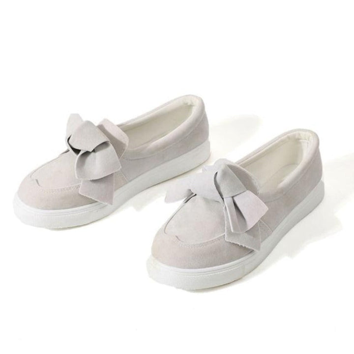W&W Mode | Plattform Slip on Schleife Nähen Loafers