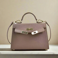 WW | Handtasche Echtes Leder Strukturiertes Design Abnehmbarer Schulterriemen Elegantes Aussehen