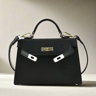 WW | Handtasche Echtes Leder Strukturiertes Design Abnehmbarer Schulterriemen Elegantes Aussehen