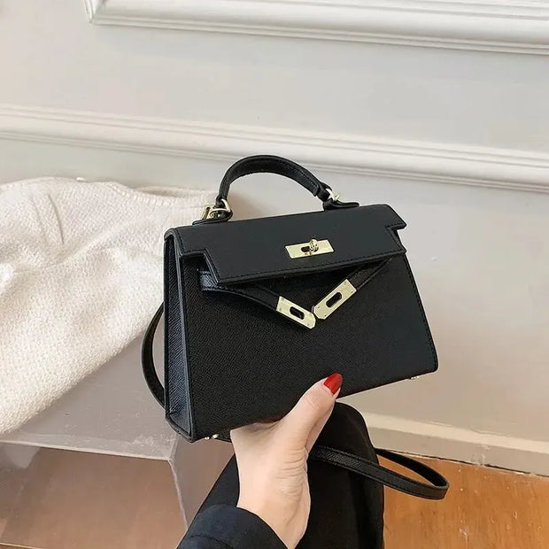 WW | Handtasche Echtes Leder Strukturiertes Design Abnehmbarer Schulterriemen Elegantes Aussehen