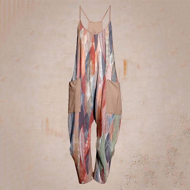 WW - Geometrischer Träger Jumpsuit