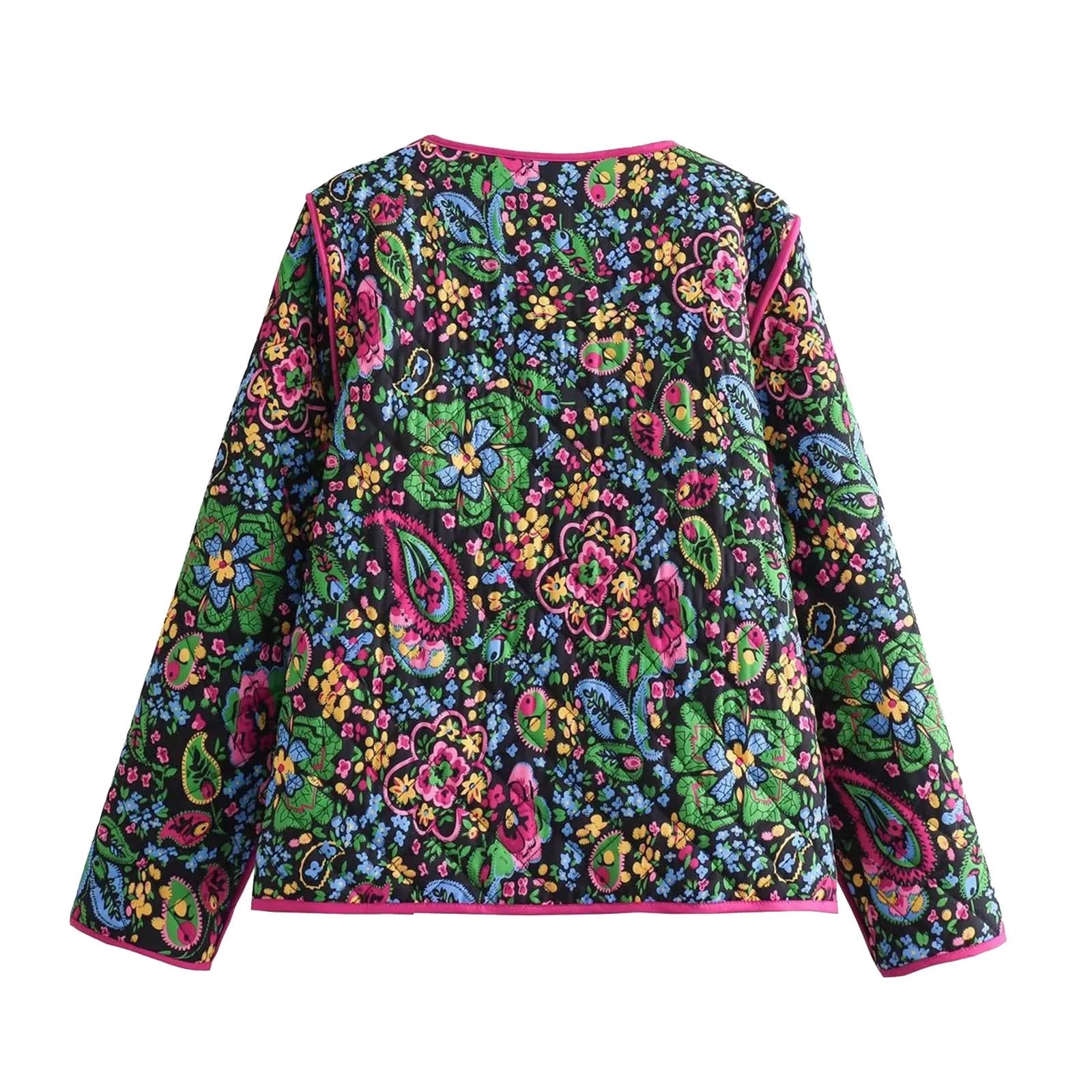 WW - Damen Blumen bestickte Jacke