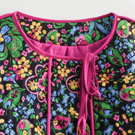 WW - Damen Blumen bestickte Jacke