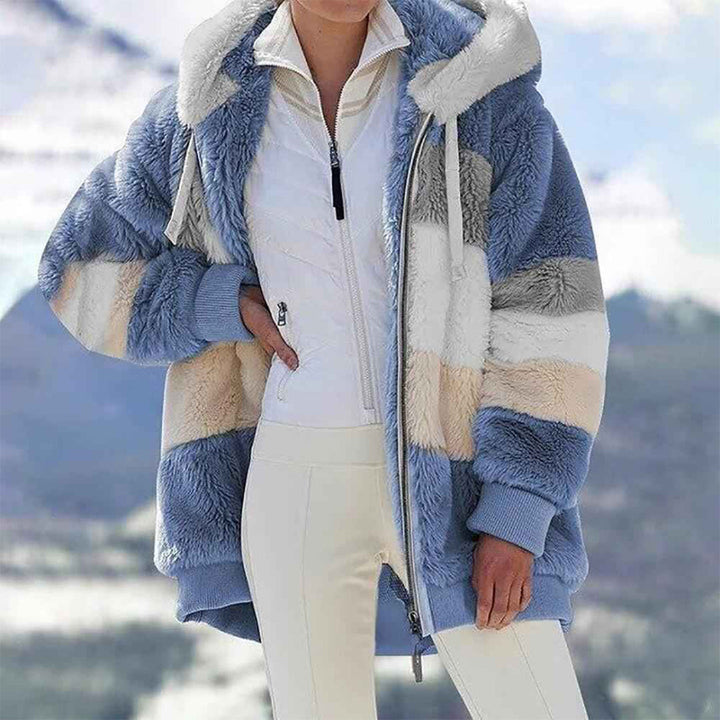 W&W Mode | Warme Oversized Damenjacke mit Kapuze Lange Ärmel Jacke für Kalte Tage