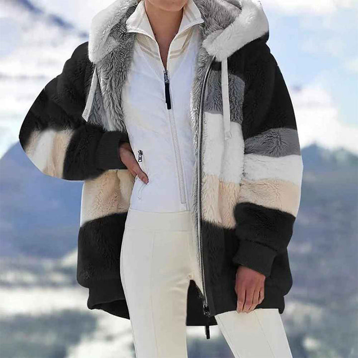 W&W Mode | Warme Oversized Damenjacke mit Kapuze Lange Ärmel Jacke für Kalte Tage
