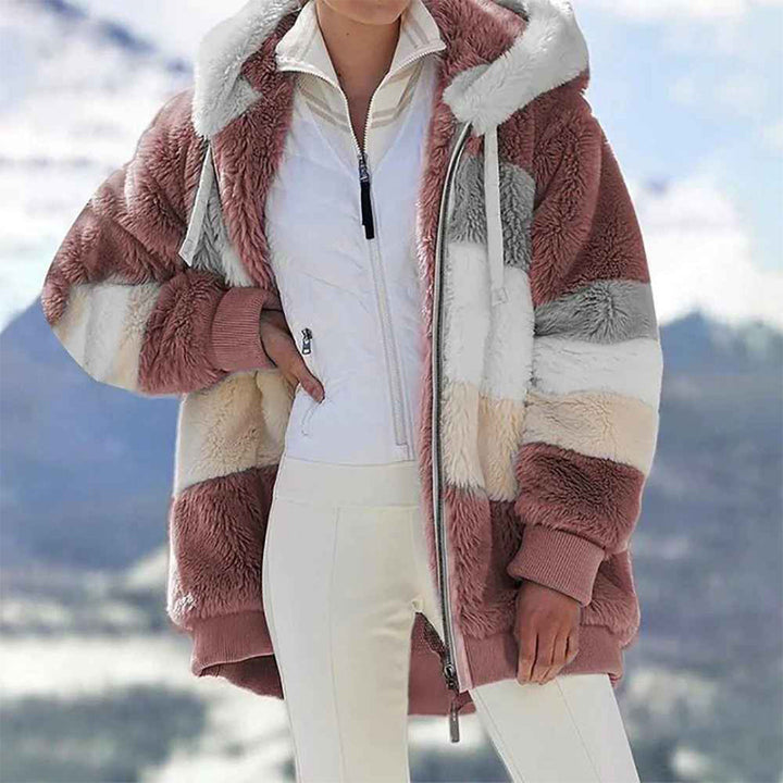W&W Mode | Warme Oversized Damenjacke mit Kapuze Lange Ärmel Jacke für Kalte Tage