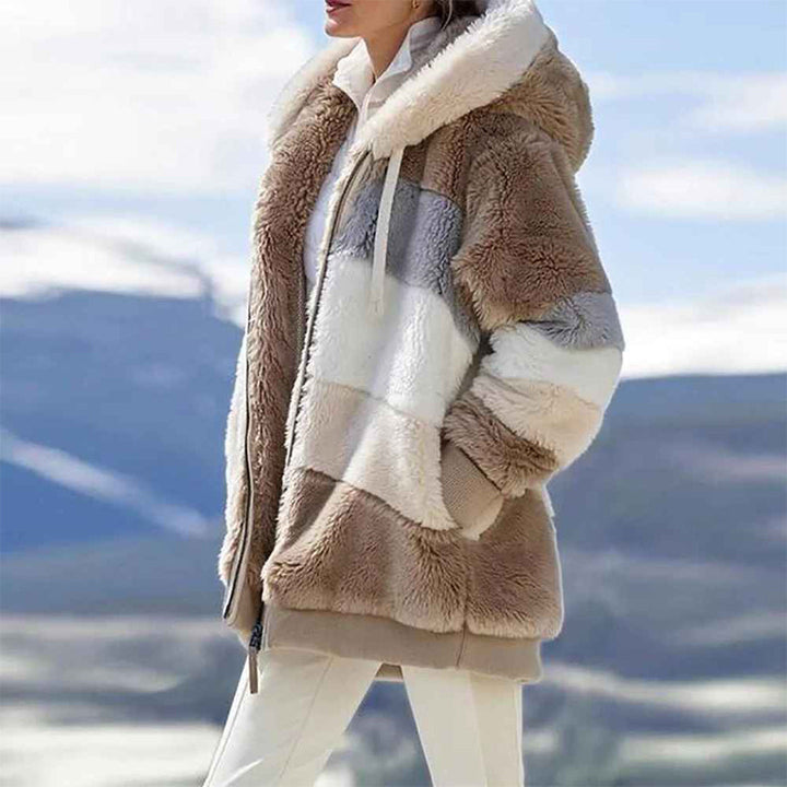 W&W Mode | Warme Oversized Damenjacke mit Kapuze Lange Ärmel Jacke für Kalte Tage