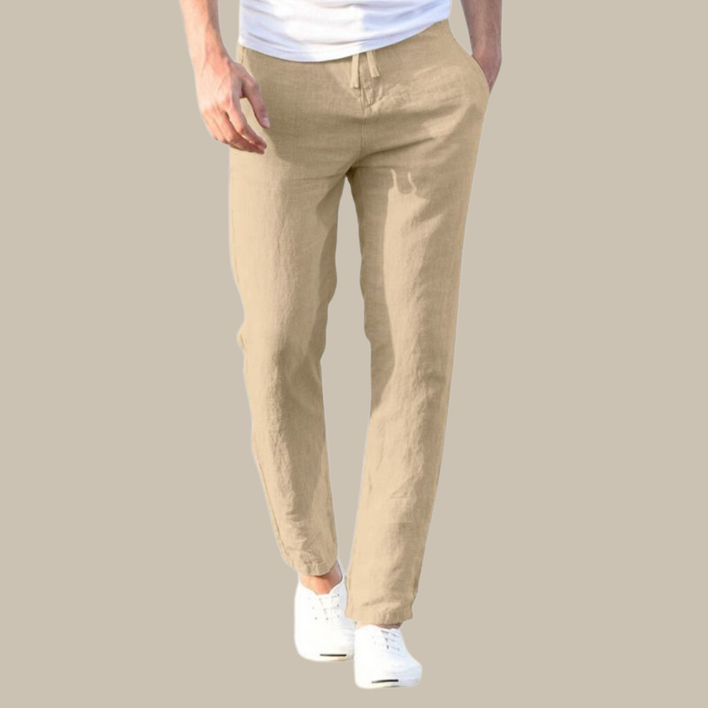 WW | Lässig Lockere Leinen Optik Hose Herren