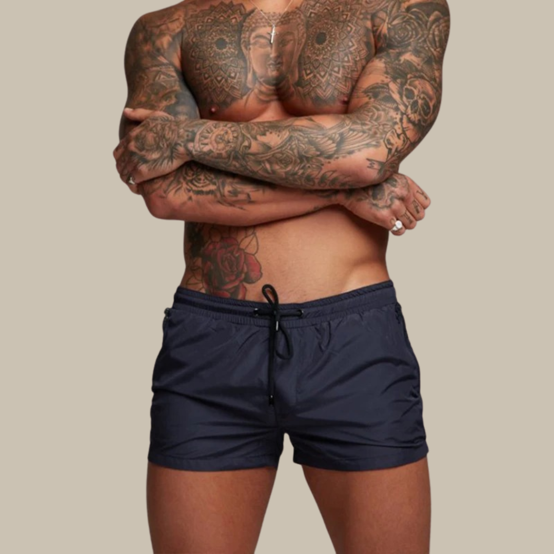 W&W Mode | Badeshorts Schnell trocknende kurze Shorts mit Stretch für Herren