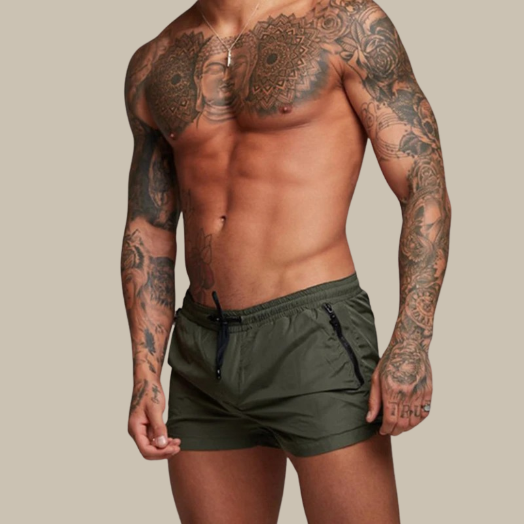 W&W Mode | Badeshorts Schnell trocknende kurze Shorts mit Stretch für Herren