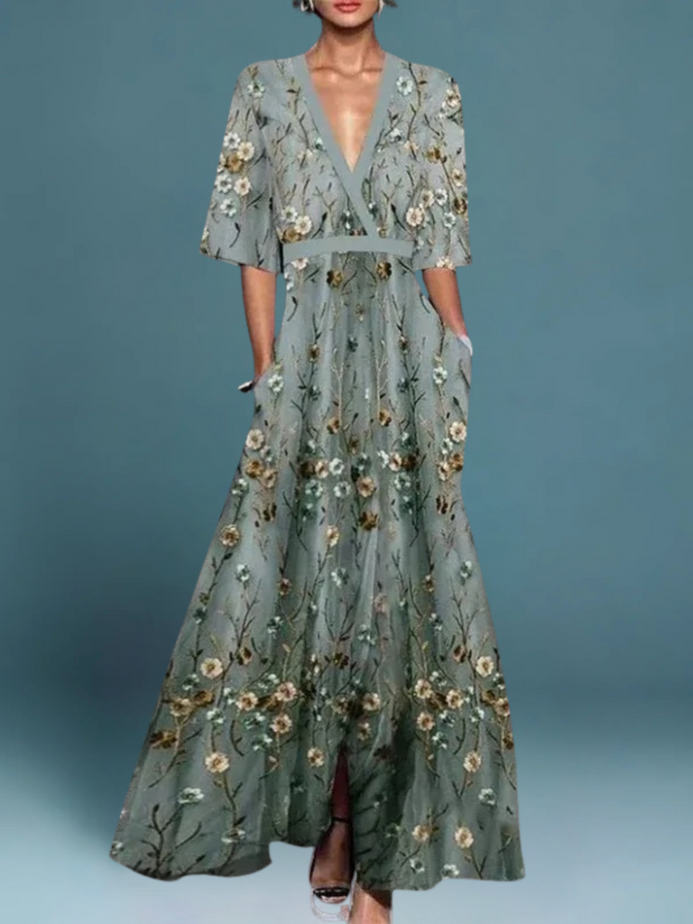 WW | Elegantes Langes Blumenkleid