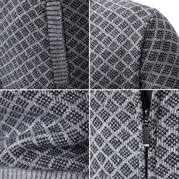 WW | Jacquard Strickjacke Für Herren
