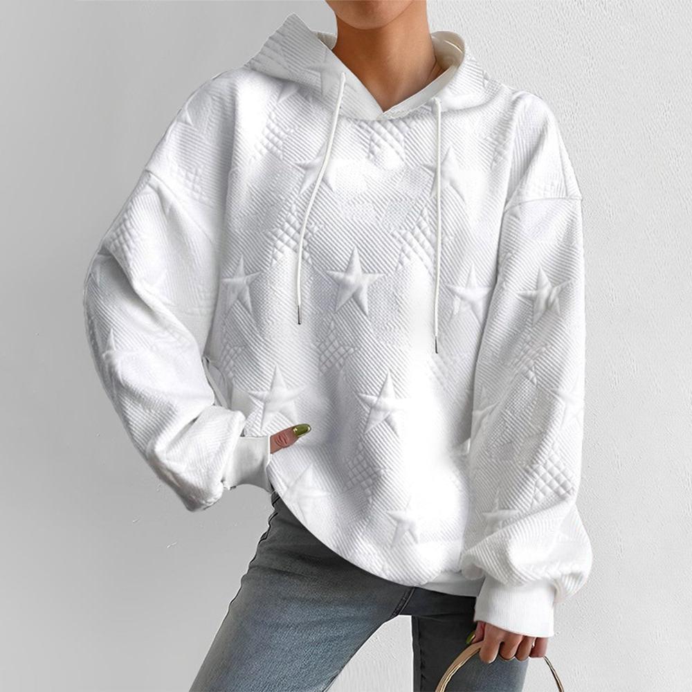 WOLFF Hoodie - Start Print - Weiß - Oversized Hoodie - Damen WOLFF