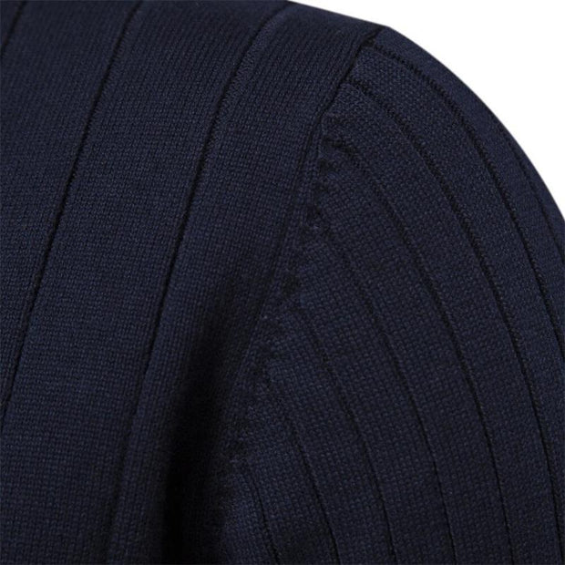 WW | mit halbem Reißverschluss hochgeschlossen WW | Rippenstrickpullover Herrenbekleidung