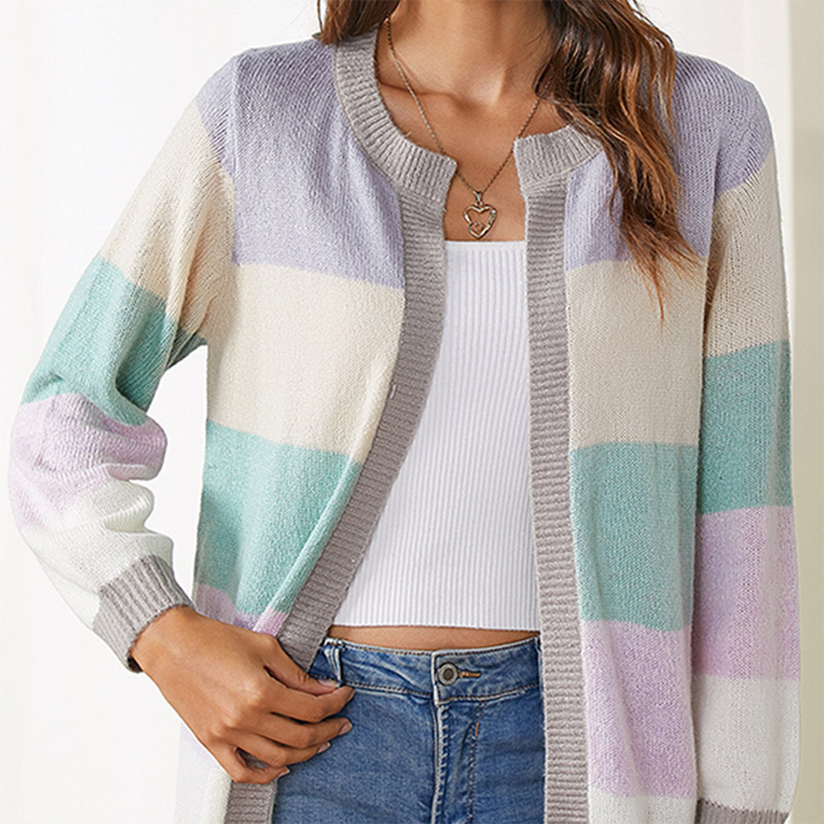 WW Bequemer Offener Cardigan: Mit Langen Ärmeln