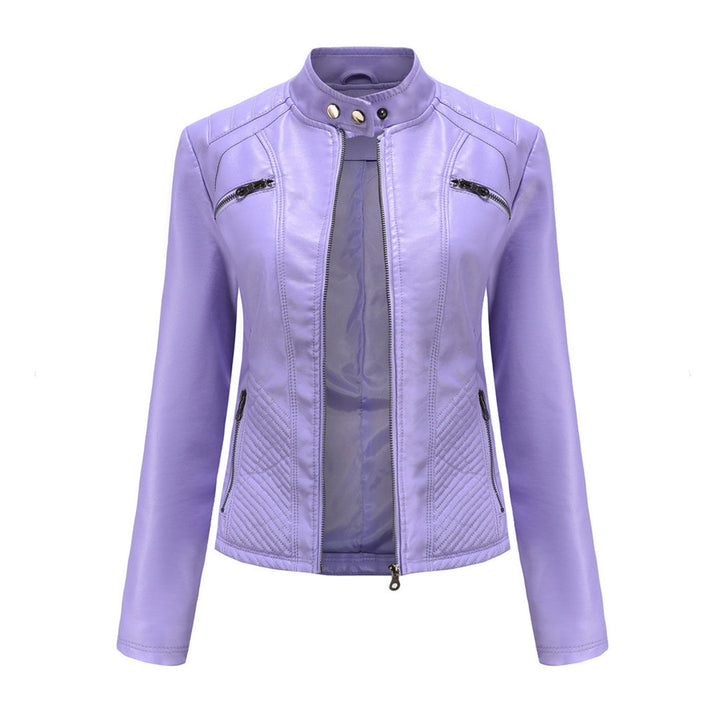 W&W Mode | Lederjacke für Damen - Modische Jacke mit Reißverschluss