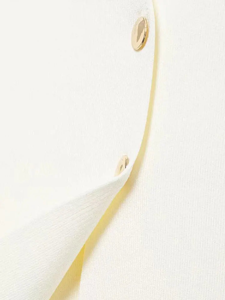 W&W Mode | Lässiges Einfarbiges Strickoberteil für Frauen