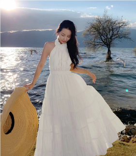 WW | Lange Moniqua Weiße Kleid für Anspruchsvolle Stile