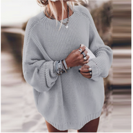 WW | Damen Strickpullover mit überschnittenen Ärmeln