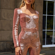 WW | Pailletten-Jumpsuit Für Damen Mit Glitzer-Effekt Und Elegantem Schnitt