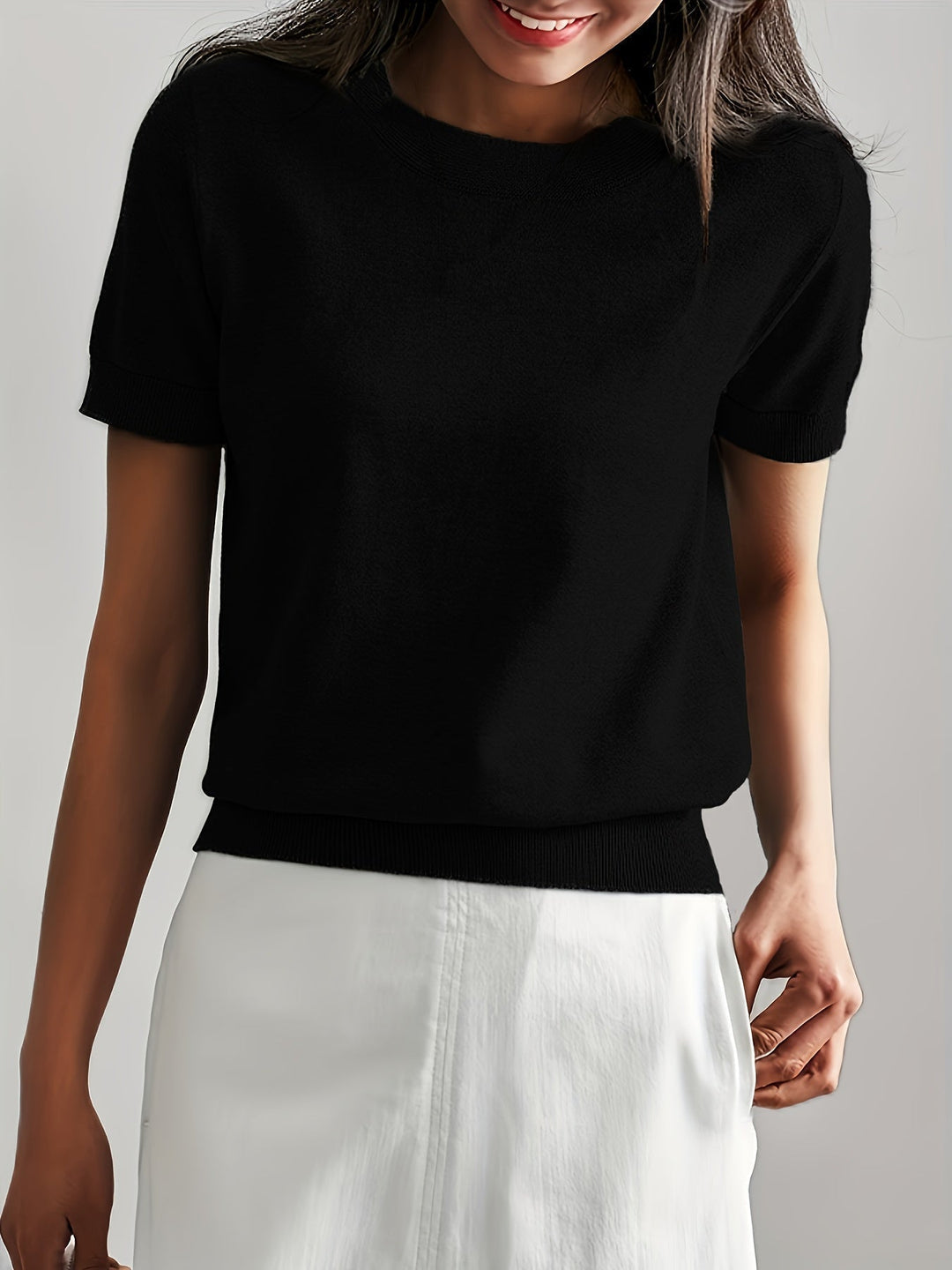 W&W Mode | Stilvolles Strick T-shirt Für Damen