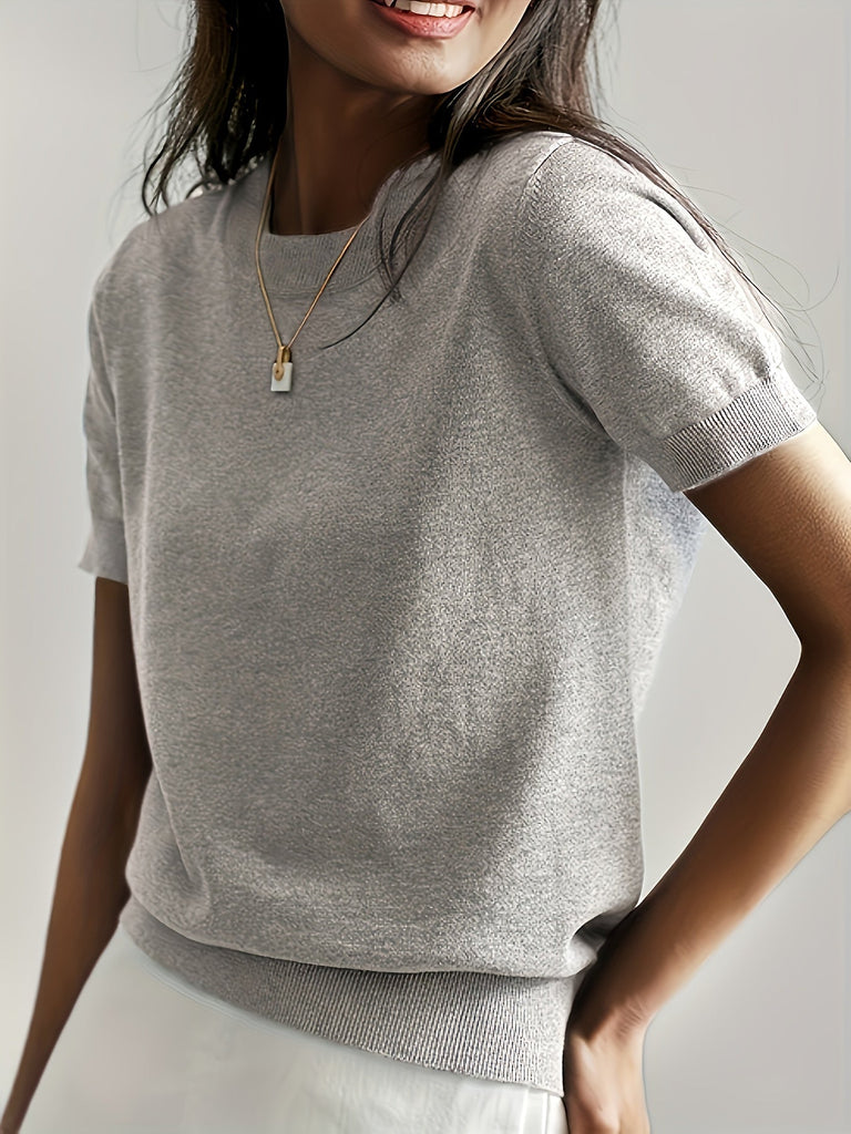 WW | Stilvolles Strick T-shirt Für Damen