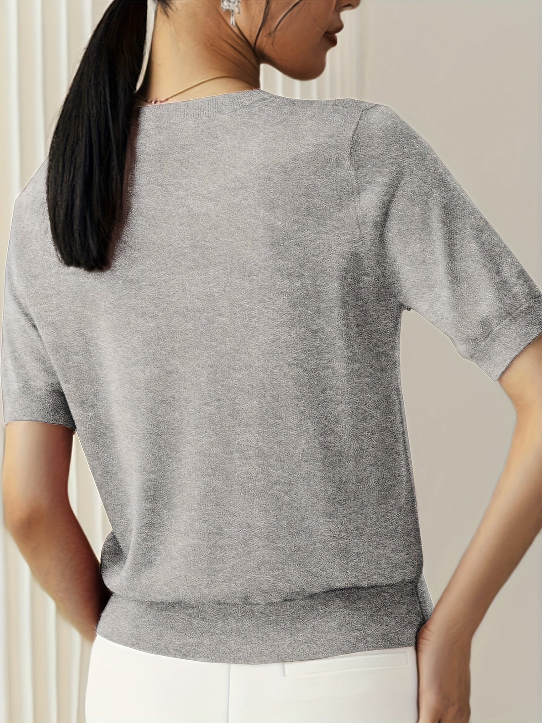W&W Mode | Stilvolles Strick T-shirt Für Damen