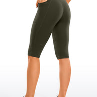 WW | Knie Länge Taschen Capri Leggings 13''