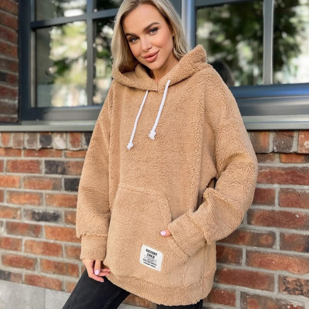 WOLFF - Modischer Plüsch-Hoodie