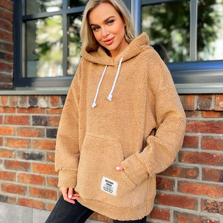 W&W Mode | Moderner Damen-Hoodie mit Plüsch