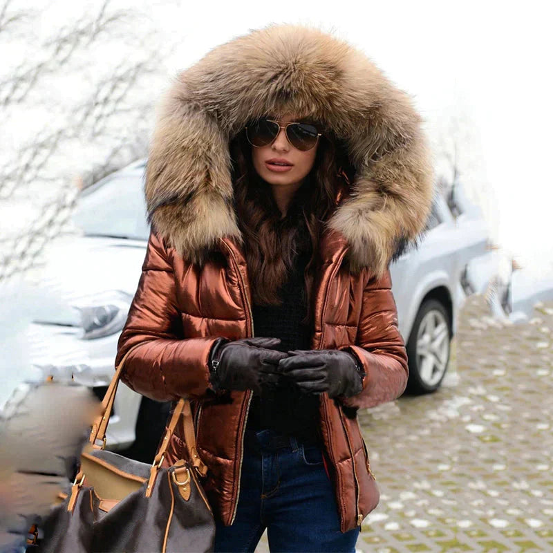 WW - Winterjacke Mit Kapuze Aus Pelz