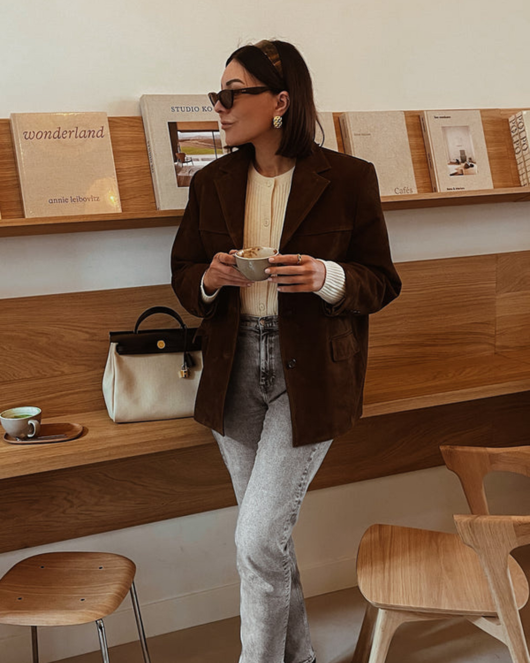 W&W Mode | und moderner Damen-Blazer aus Wildlederoptik