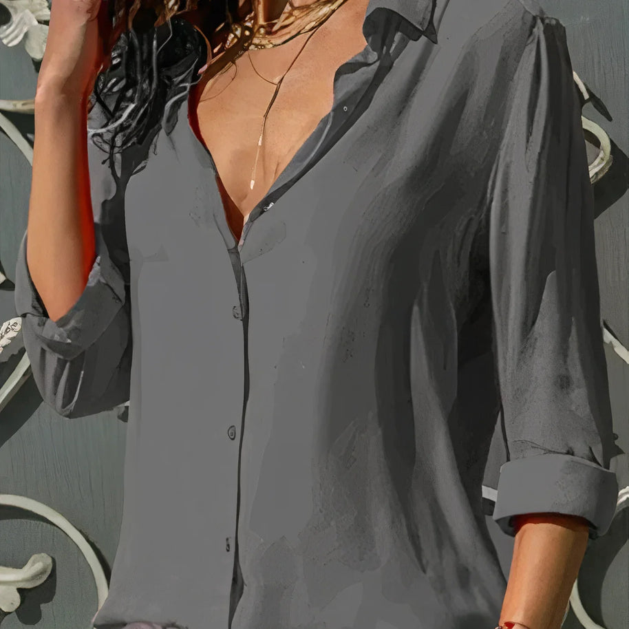 WW | Elegante Chiffonbluse Für Frauen