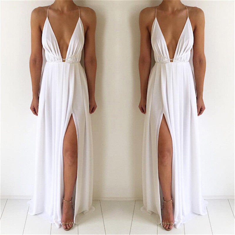 WW | Boho-Kleid Weiß mit Rückenausschnitt