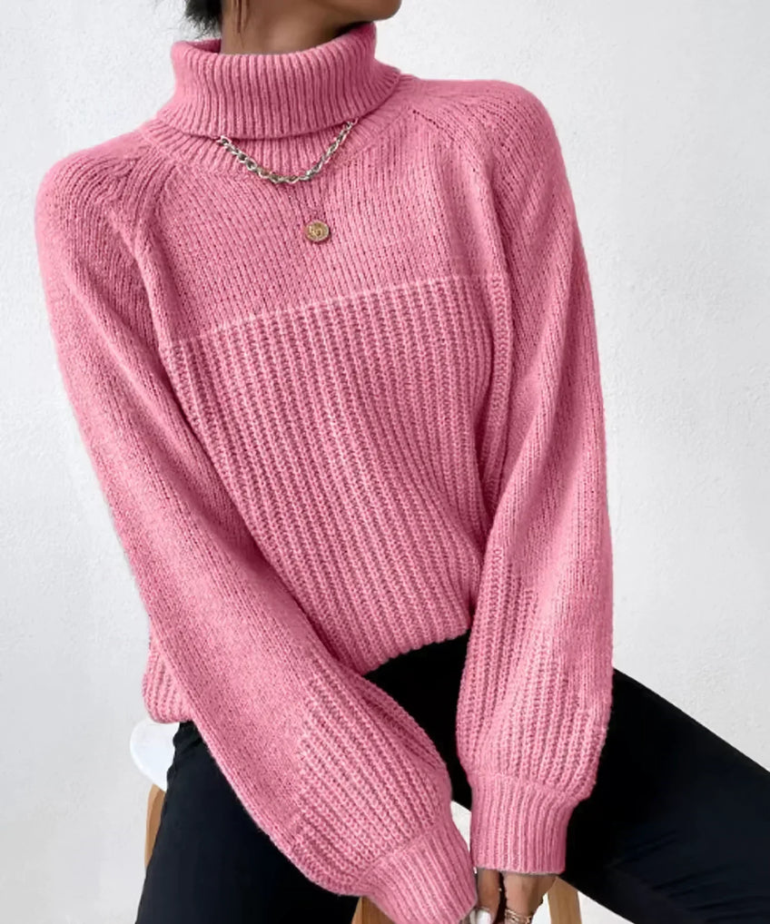 WW | Legere Herbst Warme Strickrollkragenpullover für Frauen