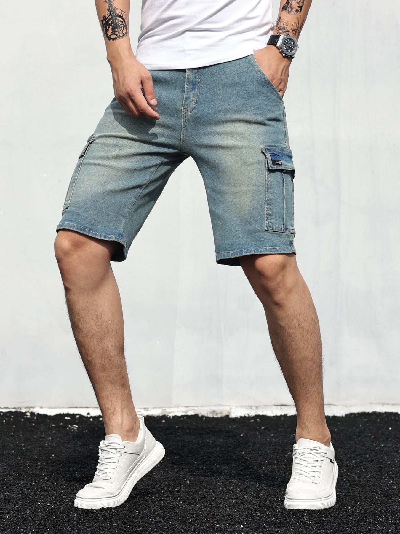 WW | Cargo Denim Shorts Für Herren